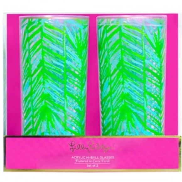 🌴 Lilly Pulitzer Acrylic Hi Ball Glasses - Picture 2 of 3